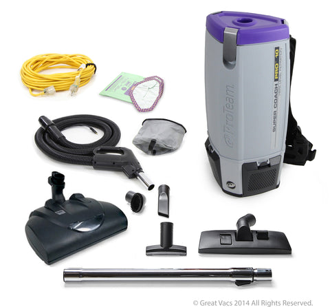 Proteam Super Coach Pro 10qt Vacuum Cleaner with GV Power Head