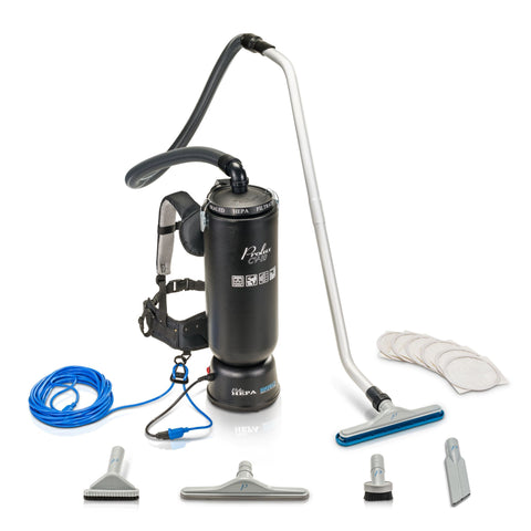 Powerful Lightweight Prolux 10 Quart Backpack Vacuum w/ 1 1/2" Tool Kit