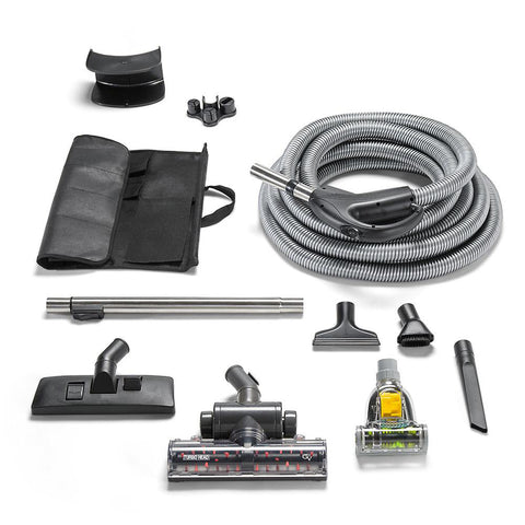 Universal Fit GV 30 foot Whole-Home Central Vacuum Hose system with Turbo Nozzles