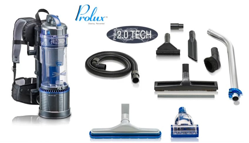 The Prolux 2.0 Bagless Backpack Vacuum