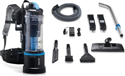 Prolux 2.0 Cordless Bagless Upright Backpack Vacuum with 1 hour Lithium Ion Battery