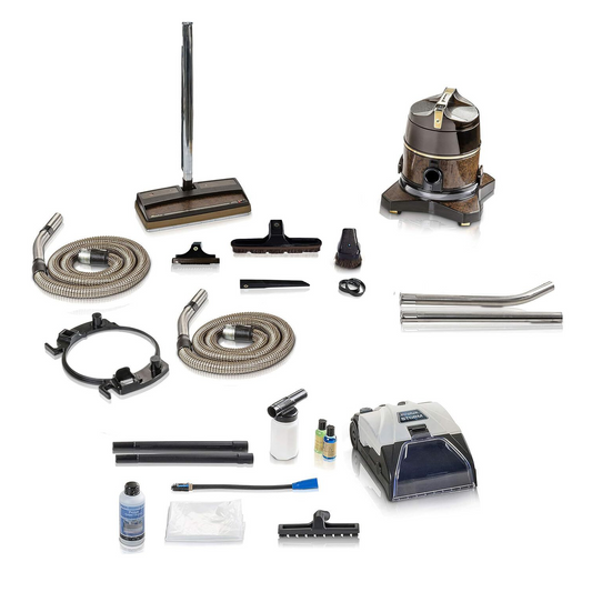Rainbow SE Reconditioned Canister Vacuum 5-Year Warranty |Water Filtration | Wet Pickup |Loaded with attachmentss &  10pc Prolux Storm Shampooer Bundle