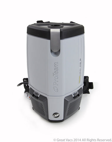 ProTeam ProVac FS6 Commercial 6qt Backpack Vacuum Cleaner W. Wessel Werk Powerhead | 3 Year Warranty | 60 day money back guarantee