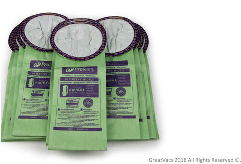 50 pack of GV ProTeam 6 Qt. round paper bags plus 3 filters for ProTeam Vacuums