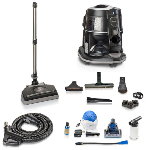 Rainbow E2 Black Type 12  Refurbished  2-Speed Canister Vacuum 5-Year Warranty | Water Filtration | Quiet Air Purifier Mode | Powerful Deep Cleaning