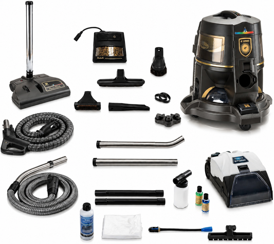 Rainbow E2 Gold Refurbished 2-Speed Canister Vacuum 5-Year Warranty |Carpet Shampooer system |Air & water filtration Mode