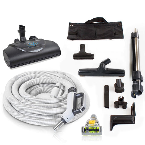 Premium Prolux 35 ft Universal Central Vacuum Hose Kit With Wessel Werk Power Nozzle