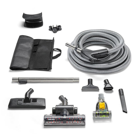 Universal Fit GV 30 foot Whole-Home Central Vacuum Hose system with Turbo Nozzles.