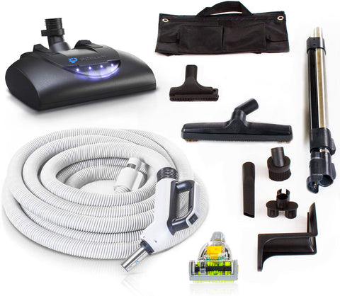 Premium Prolux Universal Central Vacuum Hose Kit With Wessel Werk Power Nozzle.